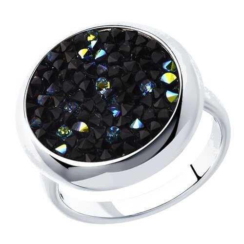 Серебряное кольцо женское с кристаллами Swarovski SOKOLOV 94012429 р.17 в Снежная Королева