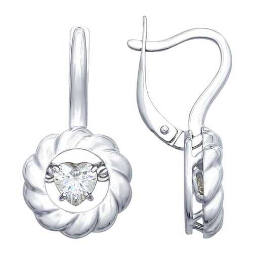 Серьги SOKOLOV из серебра со Swarovski Zirconia 89020091 в Снежная Королева