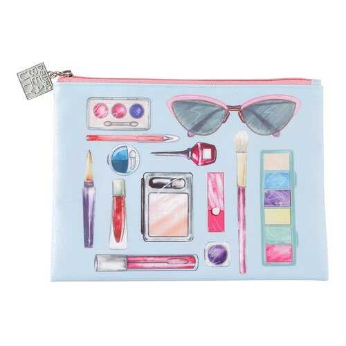 Косметичка Dewal Beauty серия Модница, голубая 22,5х17х1см BG-4 в Снежная Королева