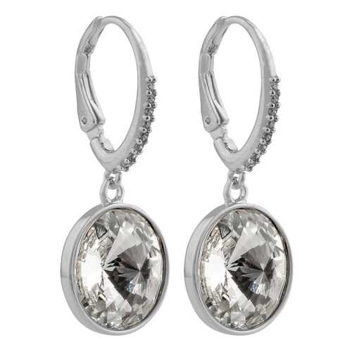Серьги женские Fiore Luna A1709.1 прозрачные/серебристые в Снежная Королева