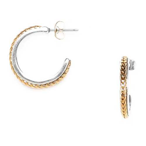 Серьги женские ORI TAO OT-12-29281 серебристые/золотистые в Снежная Королева