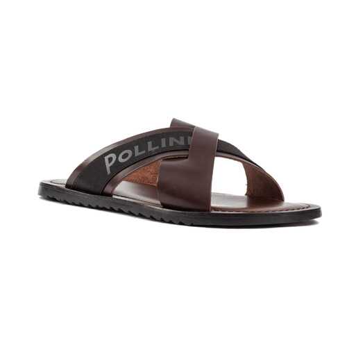 Шлепанцы мужские Pollini SB28021GOAUK0301 коричневые 42 RU в Снежная Королева