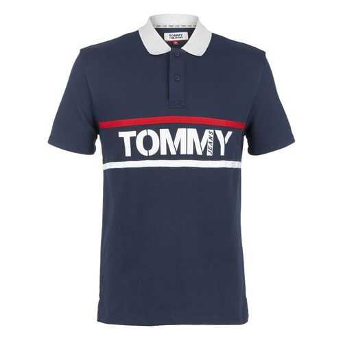 Футболка-поло мужская Tommy Jeans DM0DM07779 синяя M в Снежная Королева