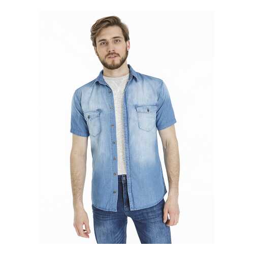Рубашка мужская Velocity M06V024-2 голубая XXL в Снежная Королева