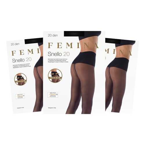 Колготки женские FM Snello 20 den nero 2/S (набор 3 шт.) в Снежная Королева