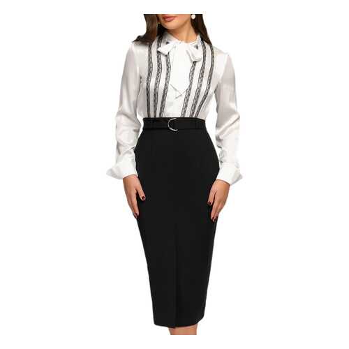 Блуза женская D&M by 1001DRESS 0112007-01764WH белая XS в Снежная Королева