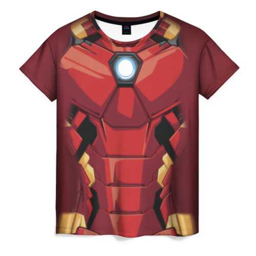 Футболка женская ВсеМайки Iron Man costume красная 4XL в Снежная Королева